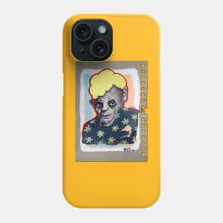 Uncle Looking for Friend | The Shy Man | Bad Hero Portrait Lowbrow Pop Surreal Art | Cartoon Star | Mini Masterpieces | Original Oil Painting By Tyler Tilley Phone Case