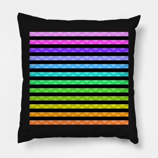 dotted rainbow Pillow by poupoune