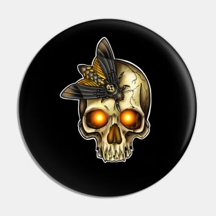 Skull & Butterfly Pin