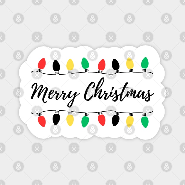 Christmas Lights Strung in Funny Rhythm Magnet by Creatifly Graphic Tees