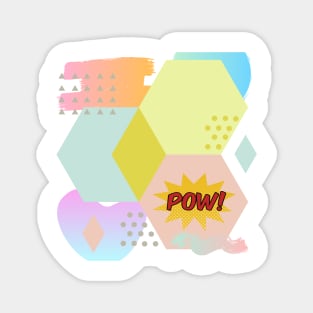 Pow! Abstract Geometric Shapes Magnet