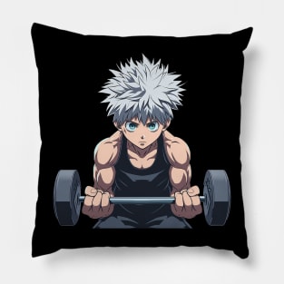 killua at gym Pillow