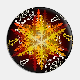 Winter Snowflakes Color Art Pin