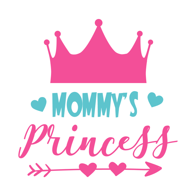 Mommy's Princess, Little Princess, Crown, Hearts by Jelena Dunčević