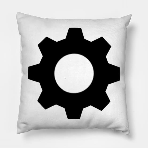 Geared (black) Pillow by gearedbrand