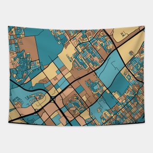 Laval Map Pattern in Mid Century Pastel Tapestry