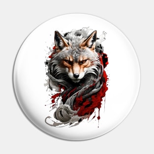 Evil Fox detailed illustration Pin