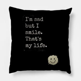 Sad black grunge gothic quotes aesthetic vintage retro inspiration minimalism Pillow