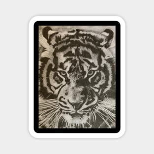 Tiger pencil drawing Magnet