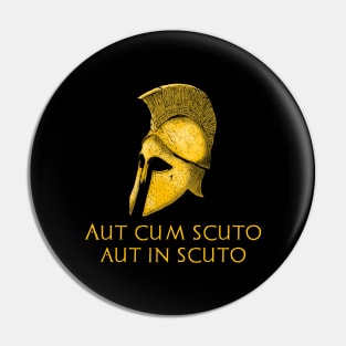 Ancient Greek Military History Laconic Sparta Latin Quote Pin