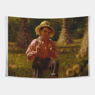 That's Me Pumpkin by John George Brown Tapestry