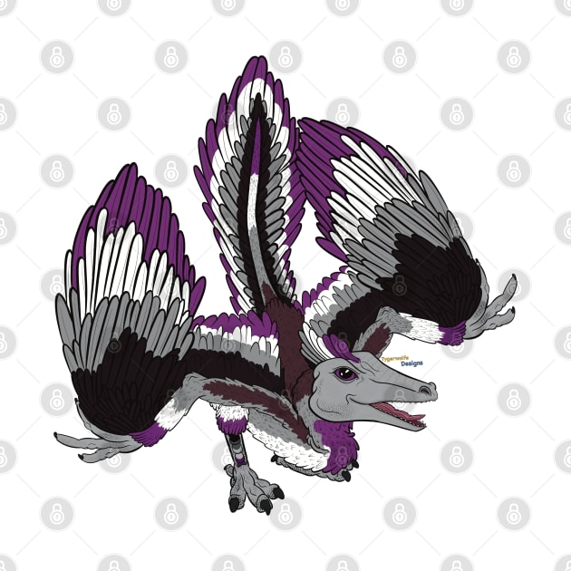 Asexuaeopteryx - Asexual Pride Archaeopteryx by tygerwolfe