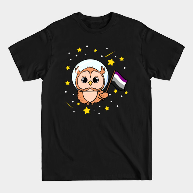 Asexual Owl In Space Asexual Pride - Ace Pride - T-Shirt