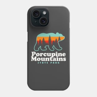 Porcupine Mountains Michigan Camping Hiking Bear Phone Case