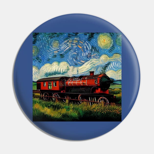 Starry Night Wizarding Express Train Pin by Grassroots Green