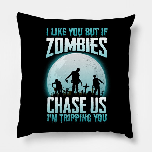 Zombie Humor Halloween Party Pillow by savariya