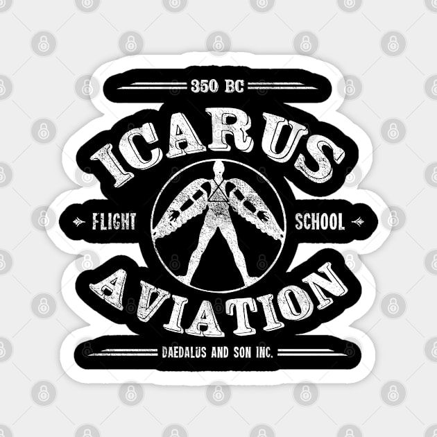 Icarus Aviation, distressed Magnet by hauntedjack