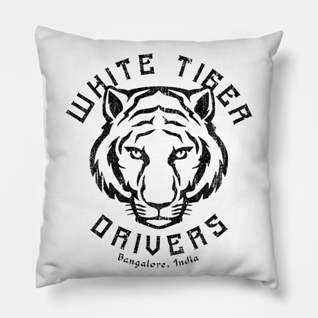 White Tiger Drivers (Variant) Pillow by huckblade