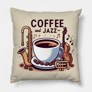 Coffee and Jazz Pillow