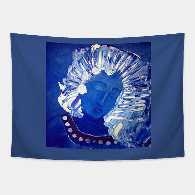 Blue Lady Tapestry by Sarah Curtiss