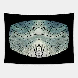 Rhino Iguana Mask Tapestry