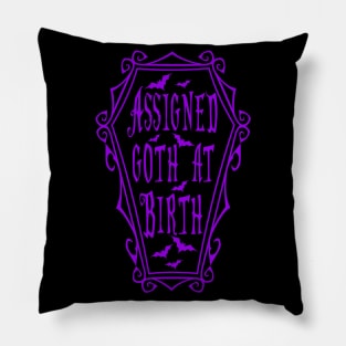 Goth at Birth in Purple Pillow