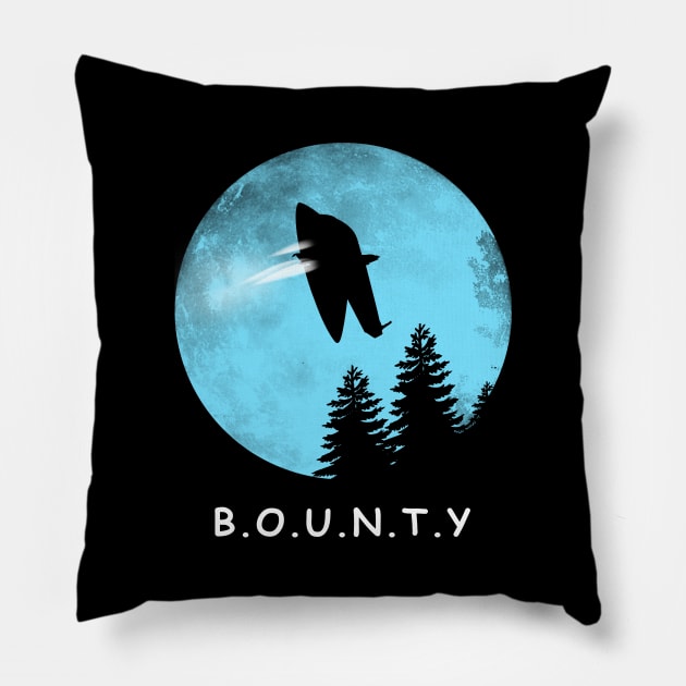 Funny Cool 80's Retro Bounty Hunter Sci-fi Parody Pillow by BoggsNicolas