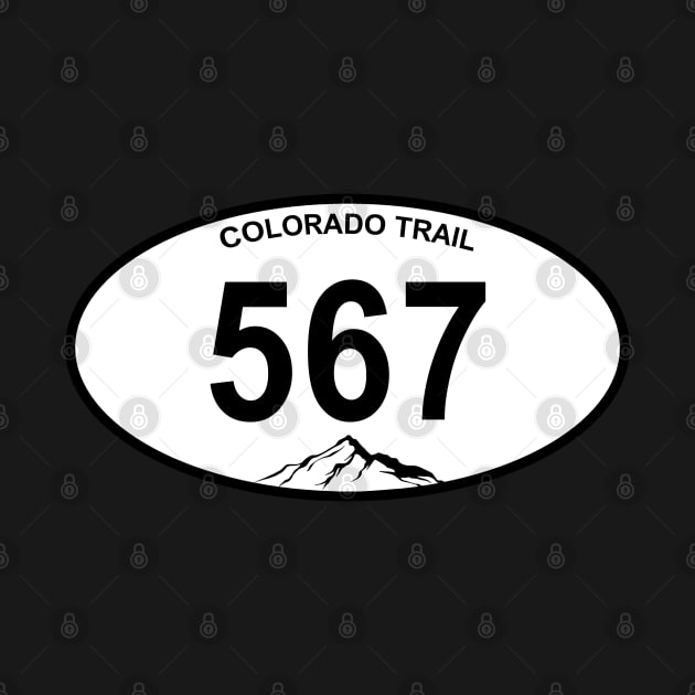 Colorado Trail thru hiker mileage 567 miles by Deedy Studio