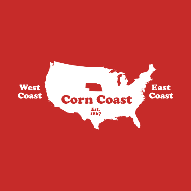 Nebraska Corn Coast T-shirt by Corn Coast