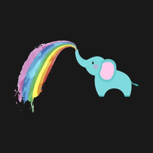 Elephant Spraying Rainbow T-Shirt