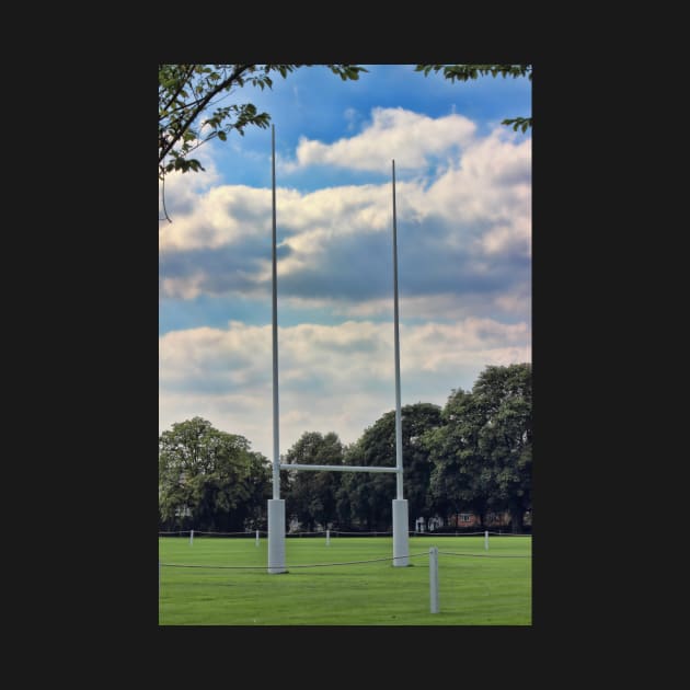 Rugby goal post at Rugby School by avrilharris