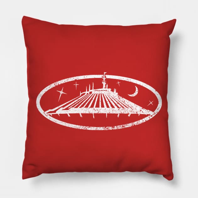 Space Mountain (distressed) Pillow by kruk