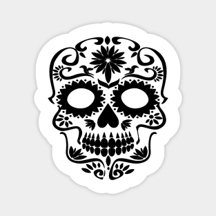 sugar skull black Magnet