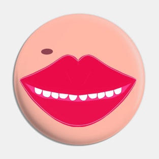 Beauty Spot Smile Mouth Pin