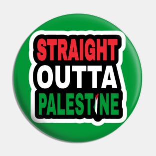 Straight Outta Palestine - Map - Sticker - Back Pin