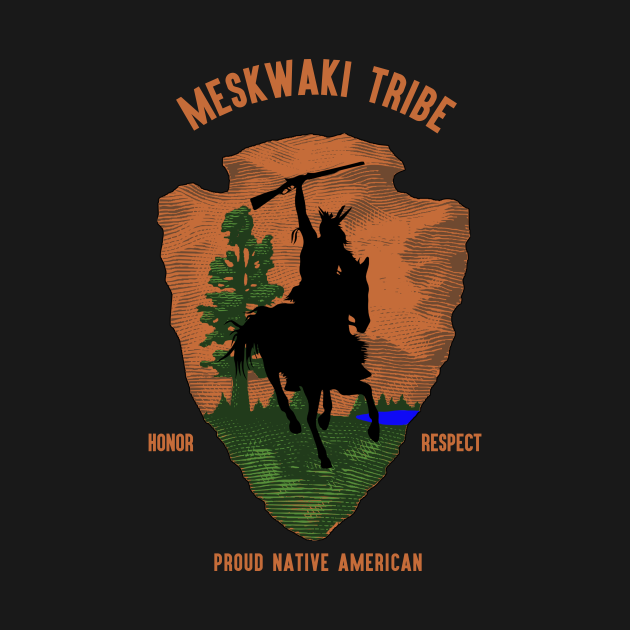 Meskwaki Tribe Native American Indian Pride Vintage Retro Arrow