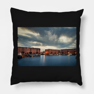 Liverpool Albert Dock at dusk Pillow