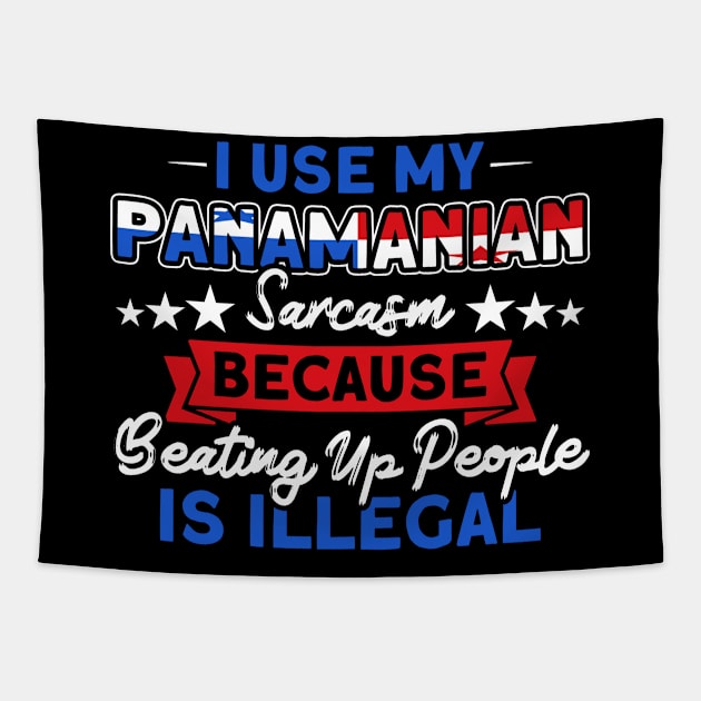 My Panamanian Sarcasm Panama Pride Heritage Flag Tapestry by Toeffishirts