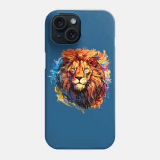 Majestic Magical Lion Face, Watercolor Dreams Phone Case