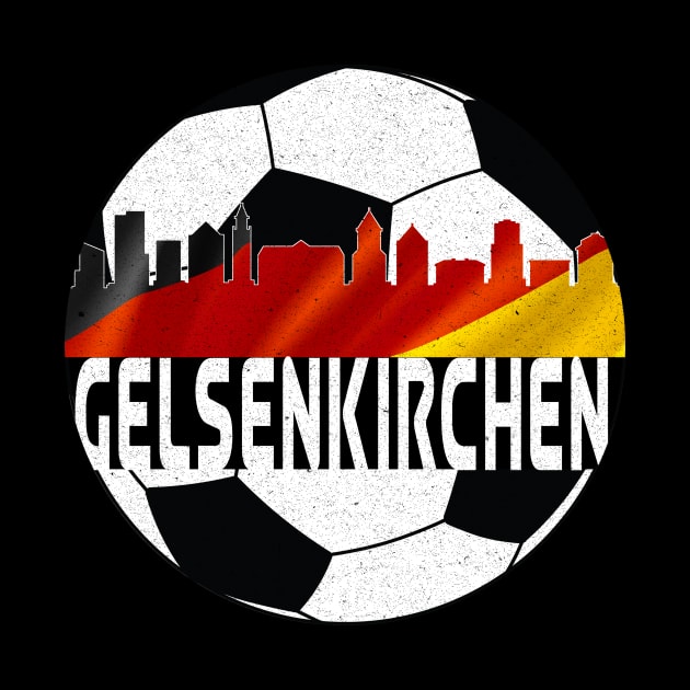 Gelsenkirchen Germany Euro 2024 football—White text by Rocky Ro Designs