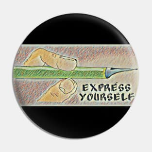 Express yourself drawned style Pin