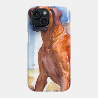 Rhodesian Ridgeback Watercolor Painting - Dog Lover Gifts Phone Case