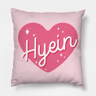 Newjeans new jeans Hyein name typography pink heart tokki bunnies | Morcaworks Pillow