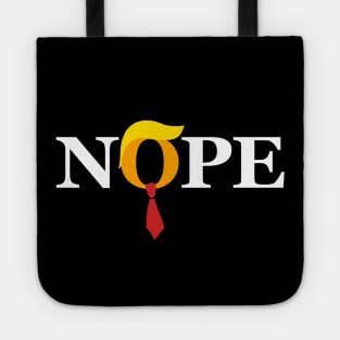 "Nope" Trump Orange Face Red Tie Wig Tote