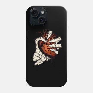 Skeleton Hand Squeezed Heart Phone Case