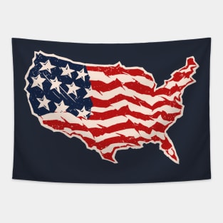 America flag Vintage Tapestry