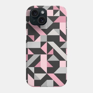 Pink and Grey Geometric Art Phone Case