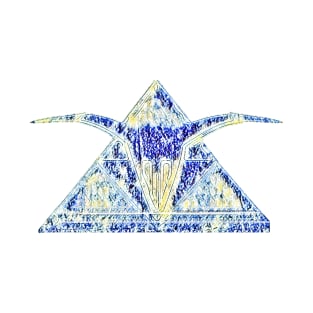 TRIFORCE blue horned design T-Shirt