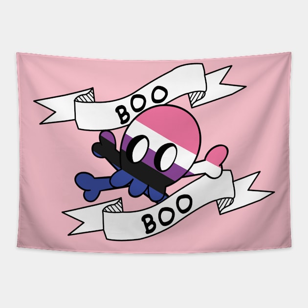 boo boo funny genderfluid Tapestry by Erekjo