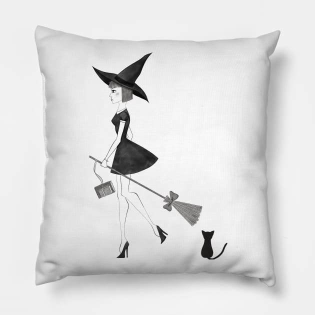 Witching school Pillow by Fairchild Faire